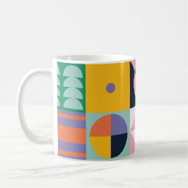 De Café Caneca Retro Pop Geometria – Meados do Século Colo