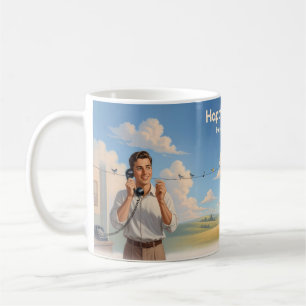 De Café Caneca Romance Vintage Feliz Juntos Céu Sonhador