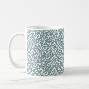 De Café Caneca Romântica Floral Damask Vintage