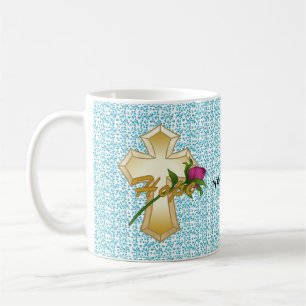 De Café Caneca Rosa Cross Christian Hope