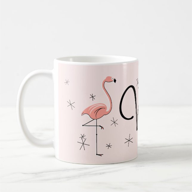 De Café Caneca rosa flamingo 'VIP' (Esquerda)