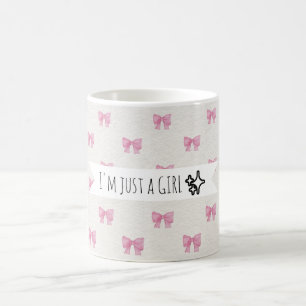 De Café Caneca rosa laço