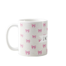 Caneca rosa laço