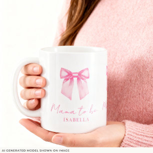 De Café Caneca Rosa Personalizada Moderna Para Mamãe Futur