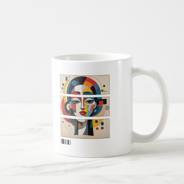 De Café Caneca Rosto Abstrato – Museu Geométrico (Direita)
