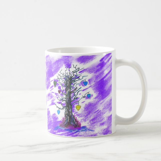 De Café Caneca Roxa Árvore do Amor (Direita)