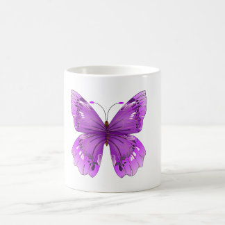 De Café Caneca roxa da borboleta