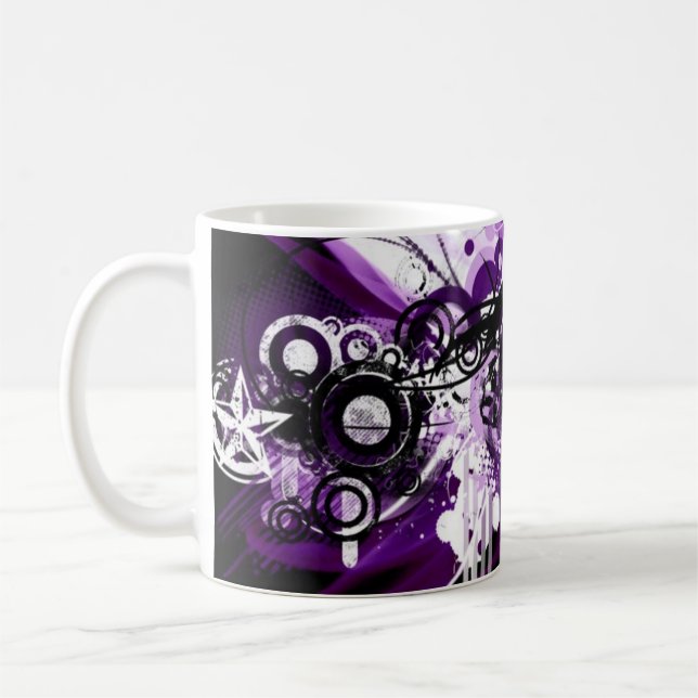 De Café Caneca roxa da estrela do grunge (Esquerda)
