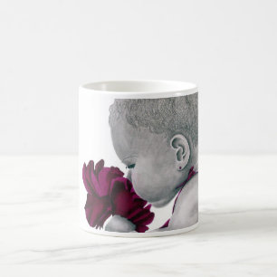 De Café Caneca roxa da menina 1