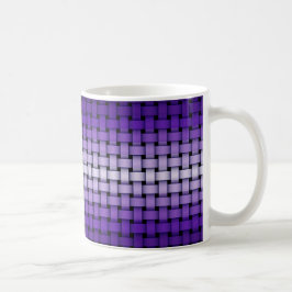 De Café Caneca roxa do teste padrão do Weave