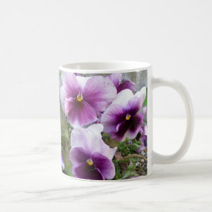 De Café Caneca roxa dos Pansies