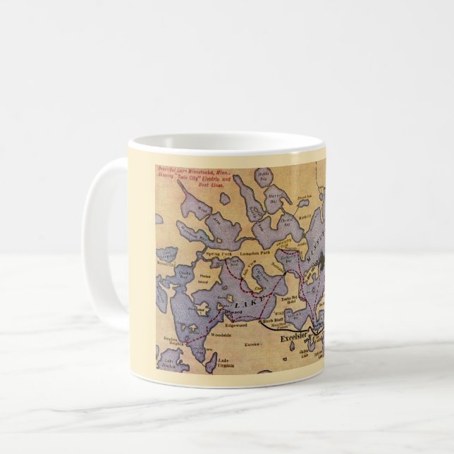 De Café Caneca Roxo e Dourado do Lago Minnetonka (Frente Esquerda)