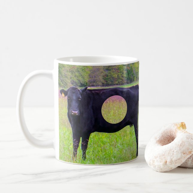 De Café Caneca santamente da vaca (Com Donut)