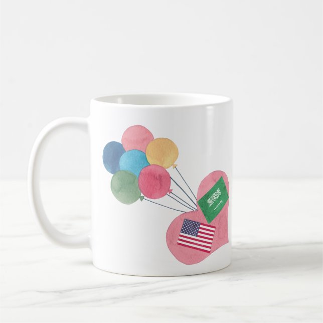 De Café caneca saudita-americana (Esquerda)