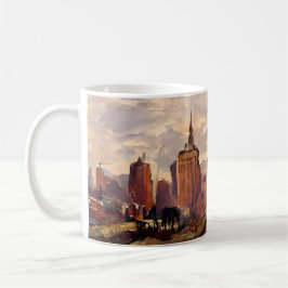 De Café Caneca Sepia Paisagem Urbana NYC