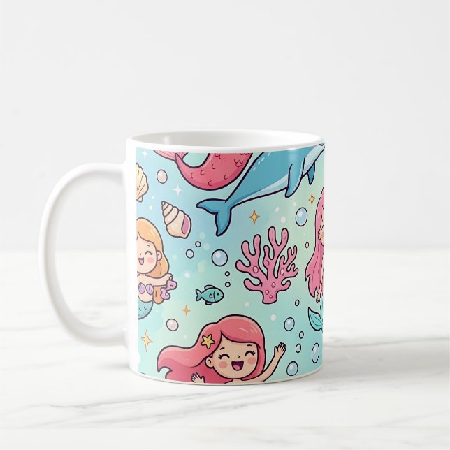 De Café Caneca Sereia Pastel Fofa (Esquerda)