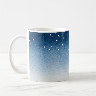 De Café Caneca Serenidade Gradiente Azul Estrelado