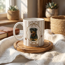 De Café Caneca Simples Moderna com Nome e Foto do Pet