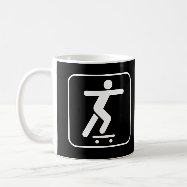 De Café Caneca Skateboarding do símbolo (Esquerda)