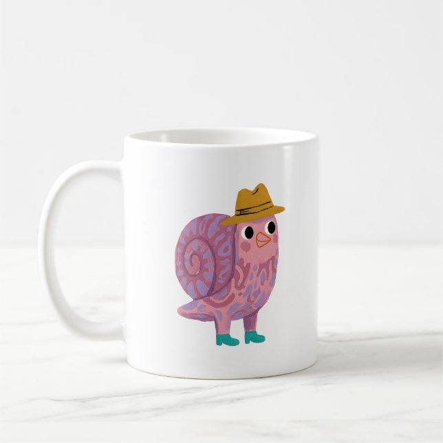 De Café Caneca Snail Fedora - Arte Vintage (Esquerda)