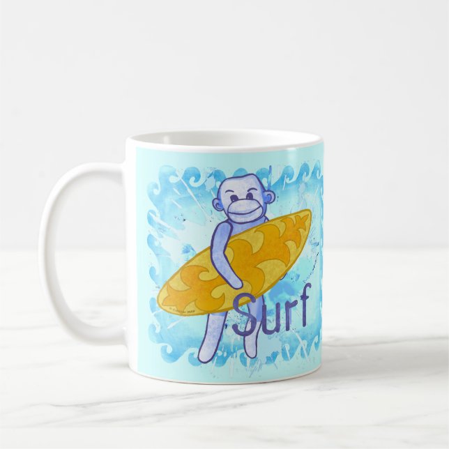 De Café Caneca Sock Monkey Surfer (Esquerda)