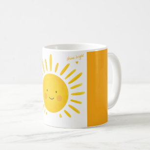 De Café Caneca Sol Sorridente Brilhante