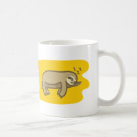 Caneca sonolento da preguiça