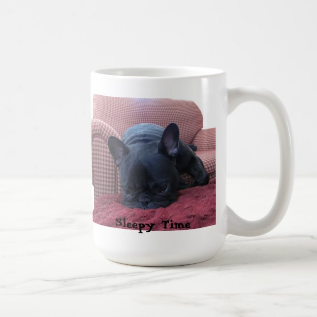 De Café Caneca sonolento do buldogue francês do tempo (Direita)