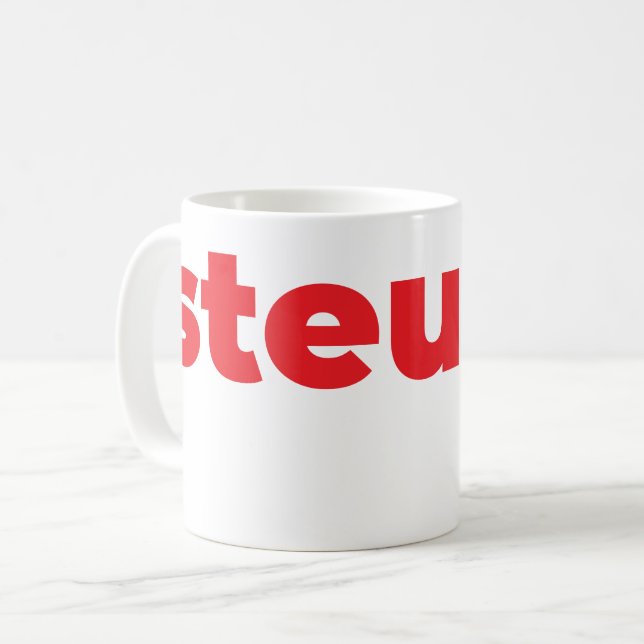 De Café Caneca Steups - Vermelha (Frente Esquerda)