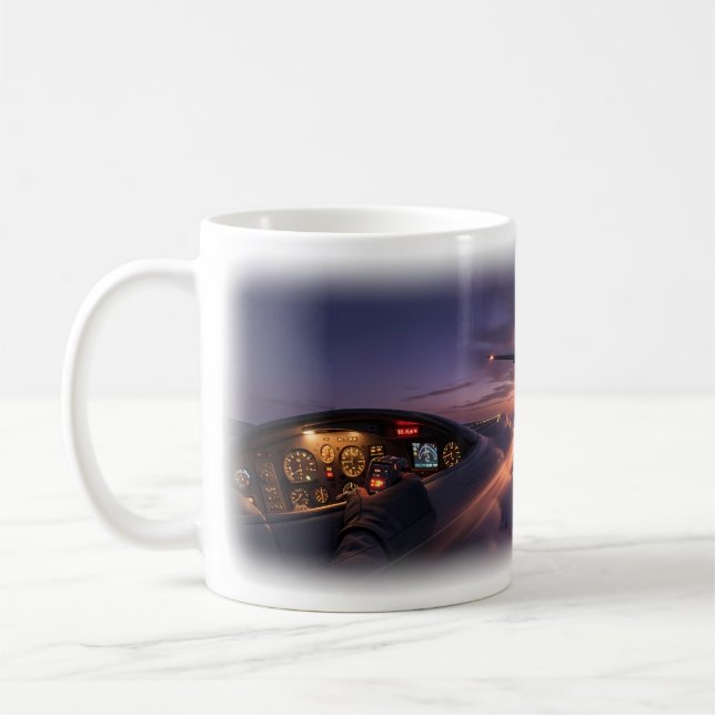 De Café Caneca Stormflight Jet Acima das Nuvens do Crepúsc (Esquerda)