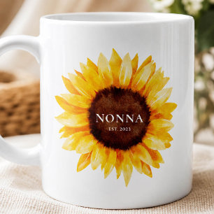 De Café Caneca Sunflower Nonna Presente para Avó
