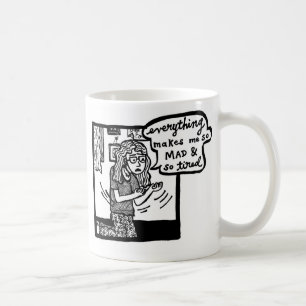 De Café Caneca tão louca & cansado
