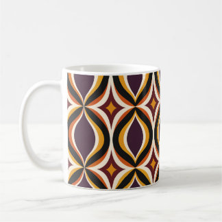 De Café Caneca Tarde Ondas Douradas Retrô