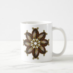 De Café Caneca Tartaruga Verde Kaleidoscópica
