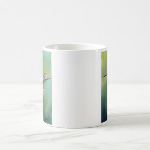 De Café Caneca Throated da arte do colibri do rubi