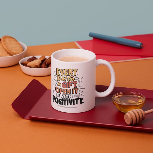 De Café Caneca Todo Dia é um Presente - Mentalidade Positi (Criador carregado)