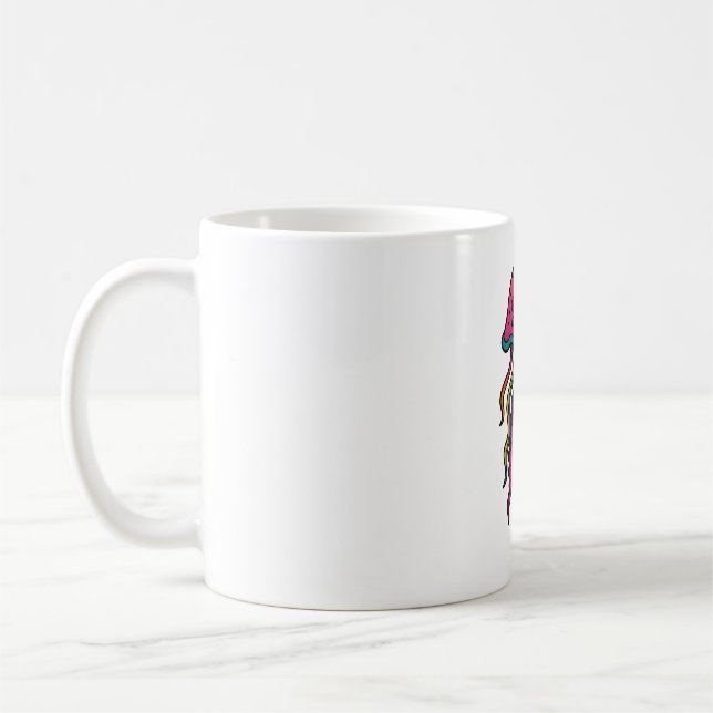 De Café Caneca Trippy Jellyfish – Neon Sea Vibes (Esquerda)