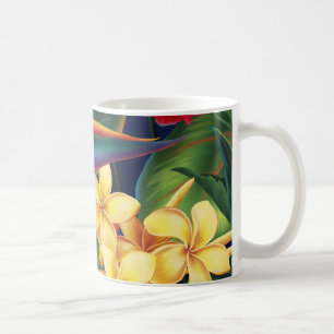 De Café Caneca tropical do Plumeria do paraíso