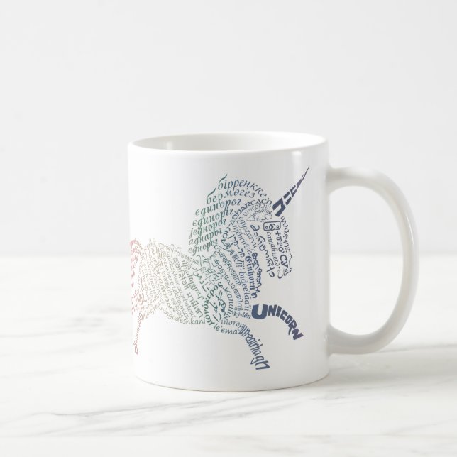 De Café Caneca Unicórnio Palavra Mundial (Direita)