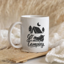 Caneca Vá Acampar – Aventura Espera ao Ar Livre