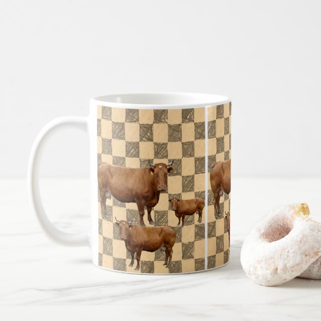 De Café caneca vaca (Com Donut)