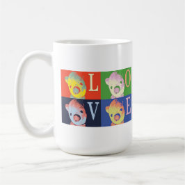 DE CAFÉ CANECA VELHA PARVA DO URSO DO AMOR