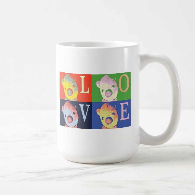 DE CAFÉ CANECA VELHA PARVA DO URSO DO AMOR (Direita)