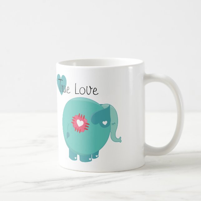 De Café Caneca verdadeira do costume do amor do elefante (Direita)