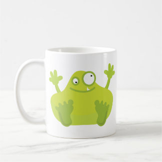 De Café Caneca verde bonito do monstro