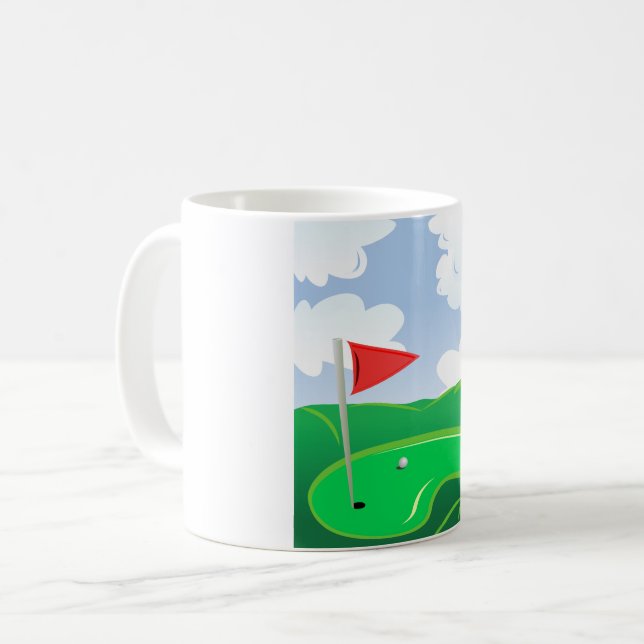 De Café Caneca Verde do Curso Golf (Frente Esquerda)