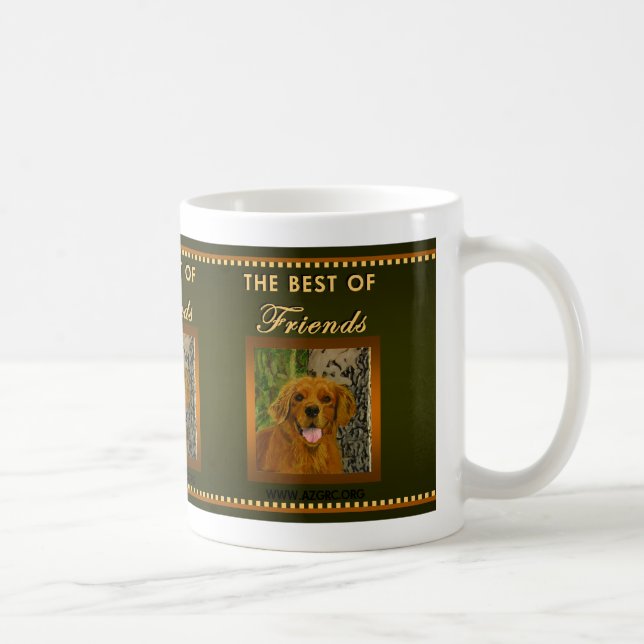 De Café Caneca verde-oliva clássica do golden retriever (Direita)