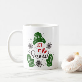 De Café Caneca Verde Vermelha Natal Deixe Nevar