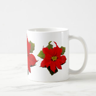 De Café caneca vermelha 2 do feriado da poinsétia