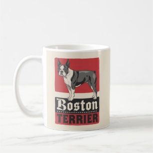 De Café Caneca Vermelha Boston Terrier